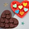 Bakning MOULDS10 till och med kiselbakar rätter choklad mögel hjärta form engelska bokstäver diy tårta mögel älskar isfack gelé bake 0119