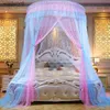 Mosquito Net Bed Canopy Hung Mosquito-proof Net Round Top Princess Bed Tent Curtain Foldable Canopy On The Bed Elegant Fairy Lace Dosselsvaiduryd