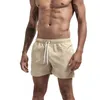 Shorts masculinos homens cor sólida três partes calças de praia verão férias tubo reto solto placa esportiva sexy wear