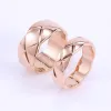 Love Rings Women Men Band Ring Designer Ring Fashion Jewelry Titanium Steel Single Grid Rings With Diamonds Casual Couple Classic Gold Silver Rose Optiona