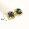 Jewelry Korean Version Temperament Women's Colorful Earrings, Fashionable Niche Earrings Jewelry