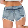 Kvinnors shorts låga midjeshorts y 2022 kvinnor jeans denim sommar mode tasslar damer mager bomull super korta flickor1 droppe dhit2