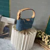 Dżinsowe hobo wzgórza Pochette Clutch Torba France luksusowa marka l haftowe płótno mini designerski torebka torebka dama skórzana skóra