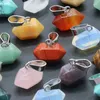 Pendant Necklaces Healing Hexagonal Stone Necklace For Women Small Pointed Amethysts Opal Jades Natural Crystal Jewelry