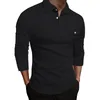 Men's T Shirts Fashion Casual Short Sleeve Lapel Solid Color Shirt Tops Mock Neck For Men Rub Some Dirt On It