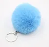 Faux lapin fourrure pompons porte-clés joli sac pendentif à breloque absolument bonne qualité artificielle moelleux Pom Pom porte-clés bijoux 533Q