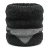 Bandanas Winter Warmth And Plush Striped Scarf With Men's Women's Patchwork Color Thickened Wool Fleece Pullover Collar