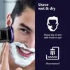 Barbeadores Elétricos Barbeador Masculino Aparador de Barba com Display LED Barbeador Elétrico Homens Clipper Navalha Elétrica Máquina de Barbear Portátil Navalha Facial Q240119