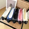 Woman ballet flat double Casual sexy Dress shoe Luxury Designer shoe channel Calfskin leather outdoor shoes man ballerina Loafer slide Dance tweed Fabric sip on shoe