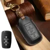 Luxury Car Key Case Cover Leather Fob Holder Pouch Keychain Accessories for Changan CS75 Eado CS55 Alsvin Remote Keyring Shell