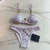 Lüks Tasarımcı Kadın Panties iç çamaşırı moda baskılı metal aksesuarları seksi bikini ince fit sırtsız yelek ve şort iç çamaşırı n0td
