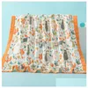 Toalhas Robes Seis Camadas Algodão Geral Gaze Bebê Crianças Banho Babe Cobertor Cartoon Impresso Toalha Quilt Absorvente Respirável 120x150 Dhxsu