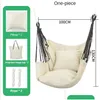 Redes Penduradas Swing Canvas Cadeira College Student Dormitório Hammock com travesseiro Indoor Cam Adt Lazer Drop Delivery Home Garden Fur Dhvgb