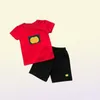 Ins marca logotipo designer crianças conjuntos de roupas verão roupas do bebê impressão para meninos roupas da criança moda camiseta shorts ternos7446413