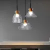 Lampa mini wiszące oświetlenie z ręcznie dbanym przezroczystym szklanym odcieniem, regulowanym oprawą oświetleniową sufitową na wyspę kuchenną