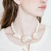 Girocollo Collana di perle d'acqua dolce naturali Pendente conchiglia di conchiglia Accessori per gioielli di moda bohémien da donna Regalo di festa