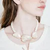 Collier ras du cou en perles d'eau douce naturelles, pendentif en coquille de conque, style bohème, accessoires de bijoux, cadeau de vacances pour femmes