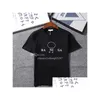 Heren T-shirts Heren Designer Kleding Beroemde T-shirt Letter Print Ronde Hals Korte Mouw Zwart Wit Mode Mannen Vrouwen Shirts S-3Xl Dhuc5