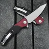 KERZEMAN D2 Bldae Outdoor Ball Bearing Knives Tactical Survival Folding Knife Camping Pocket EDC Tools Double Color G10 Handle