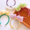 Haarschmuck, einfarbig, Schleife, Stirnband, süße Kinder, faltiger Kopfschmuck, Make-up, gebündeltes Haarband, Ornament für Mädchen