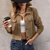 Jaquetas femininas cáqui para mulheres cor sólida americano retro fino encaixe jaqueta único breasted cardigan casaco casual chaquetas para mujer