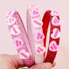 1PC Valentine's Day Headbands for Girls Korean Love Heart Hairband Glitter Headbands Headwear Girls Kids Hair Accessories 240119