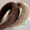 Women Girls Plush Widen Thicken Plush Sponge Hair Bands Faux Fur Padded Headbands Soft Fluffy Furry Hair Hoops Winter Headdress 240119