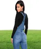 2019 Novas Mulheres Macacões Jeans Rasgado Stretch Dungarees Cintura Alta Calças Jeans Longas Calças Lápis Macacão Macacão Jeans Azul Macacões j17376232