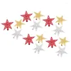 Dekorativa blommor 30st Star Hanging Holiday Crafts 5 Pointed Decoration Pentagram Garland Delar