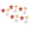 Decorative Flowers 30PCS Star Hanging Holiday Crafts 5-Pointed Decoration Pendant Pentagram Garland Parts