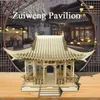 Arts and Crafts 3D Wooden Model Building Kits DIY Chinese Architecture Zuiweng Pavilion Jigsaw Puzzles Toys for Adults Birthday Gifts Home Decor YQ240119