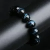 Strand 5A Royal Blue Tiger Eye Pärlor Armband Män Högkvalitativ 6/8/10/12mm Natural Stone For Women Fashion Jewelry