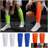 Sportsocken Plus Elastizität Größe Fußball Shin Männer Guards Adts Bein Kinder Er Wadenhülse Sport Fußball Pads Treten Ballschutz Dro Dhpmw