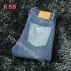 Jeans de diseñador Hombres y mujeres p jeans mujeres pantalones largos apilados Rasgados High Street Jeans Retro Paint Spot Patch Hole Denim Streetwear Pies Micro pantalones elásticos