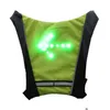 Motocycle Racing Roupas Segurança Turn Signal Luz Ciclismo Colete Led Sem Fio Noite Equitação Correndo Andando Bicicleta Aviso Brilhante Uni1 Dhfnw