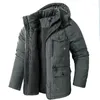 Abrigos de trinchera para mujer Abrigo de cuello de piel con capucha grueso y cálido Chaqueta de felpa masculina Otoño Trabajo Outwearing Hombres Invierno Parka Ropa forrada de lana