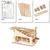 Arts et artisanat 3D en bois marbre course Puzzle jouets enfants boule de fer assemblage de piste mécanique modèle de Construction pour construire bricolage Montessori Puzzle YQ240119