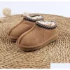 Сапоги Ug G Kids Toddler Tasman Ii Тапочки Tazz Детская обувь Chesut Меховые шлепанцы из овчины Классические мини-ботинки Tra Зимние Mes Slip Dhyl6