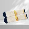 Sports casual Hirata Hehong heel smiling face tide brand Kapital thick thread knitted autumn and winter medium tube socks8019874