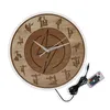 Настенные часы Lineman Design Текстура дерева Акриловые печатные часы Power Post Art Подвесные часы Бесшумная линия Life Worker Подарок