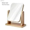 2 pièces miroirs bureau pliant miroir de maquillage ménage en bois Simple femme étudiant dortoir bureau petit miroir Portable miroir de vanité