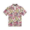 Designer T-shirt Vintage Casual manga curta Verão West Coast camiseta Camisa floral de manga curta Mens versátil fina floral manga curta camiseta de algodão