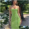 Basic & Casual Dresses Women Casual Dresses Floral Dress Sleeveless Backless Spaghetti Straps Beach Long Vintage Bohemian Black Red R Dh19S