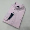 Mens Shirts Polo Long Sleeve Solid Color Slim Fit Casual Business clothing Long-sleeved Dress shirt Oxford cloth 2 L0PQ