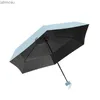 Paraplyer mini 6 vikar ring spänne platt paraply för kvinnor ultralätt solskyddande UV -skydd litet sol paraply fällbara fickparaplyer