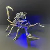 Craft Tools Mini Mechanical Scorpion Model Kit Diy Full Metal Assembly Toy 3D Puzzle Insect Metallic Punk Decoration Toy Gifts for Men Kids YQ240119