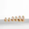 Nuovi orecchini Huggie placcati in oro con zirconi CZ Cerchi per orecchie sottili Orecchini per cartilagine per donne Orecchino rotondo minimoPiercJewelry J240119