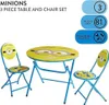 Minions 3-delige ronde tafel en stoelenset voor kinderen