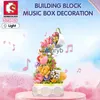 Magnetic Blocks Technical Teacup Flower Lighting Music Box Building Block City Home Decor Anime Creative Gift Toy For ld Adultvaiduryb