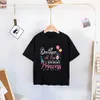 Family Matching Outfits Birthday Princess Family Matng Clothes Mom Dad Bro T Shirts Tops Baby Bodysuit Girls Birthday Party Look Outfits T-shirts H240508